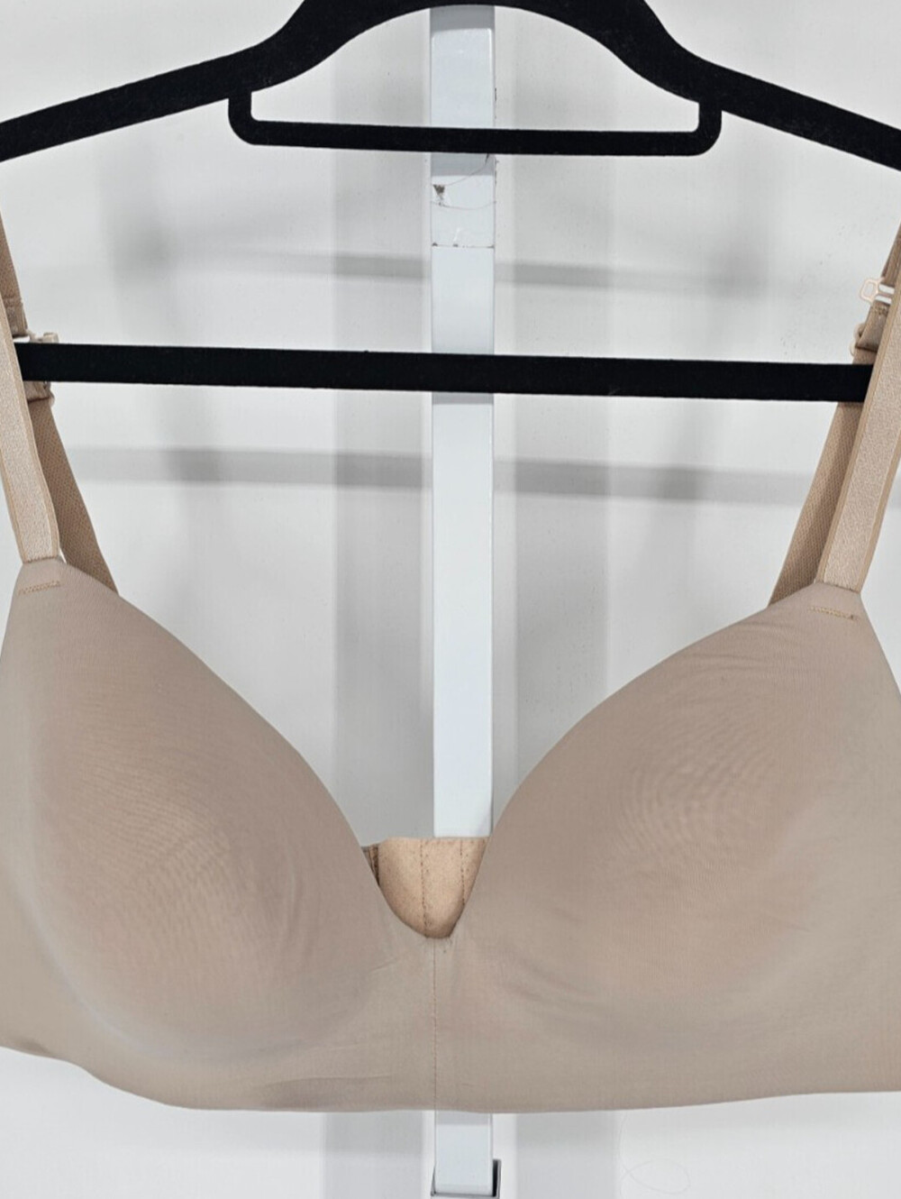 Auden Womens Sz 38D The Bliss Lightly Padded T Shirt Bra Solid Beige